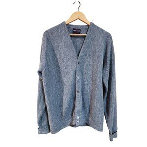 Pine State Classic Vintage Gray Button-Up Cardigan Sweater Mens XL